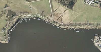 Luchtfoto Ertveldplas Noord woonboten