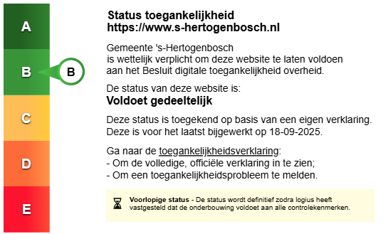 Status B - Digitale toegankelijkheidsverklaring